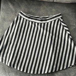 Forever 21 Gray and black striped short skirt